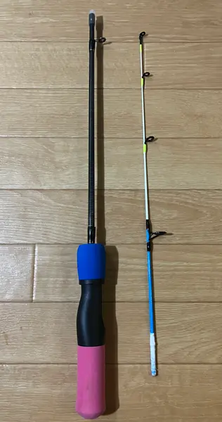 ダイソー釣竿 穴釣り用ミニロッド 少し長く改良DIYしてみた